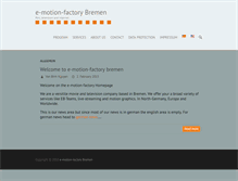 Tablet Screenshot of e-motion-factory.tv